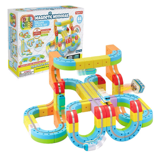 Magnetic Monorail Deluxe Block Set