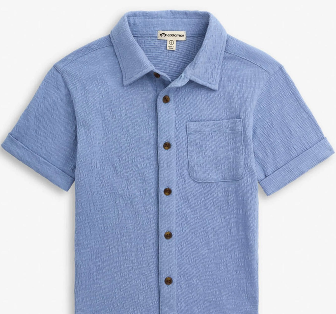 Appaman Beach Shirt in Glacier Lake blue, breathable construction, classic design