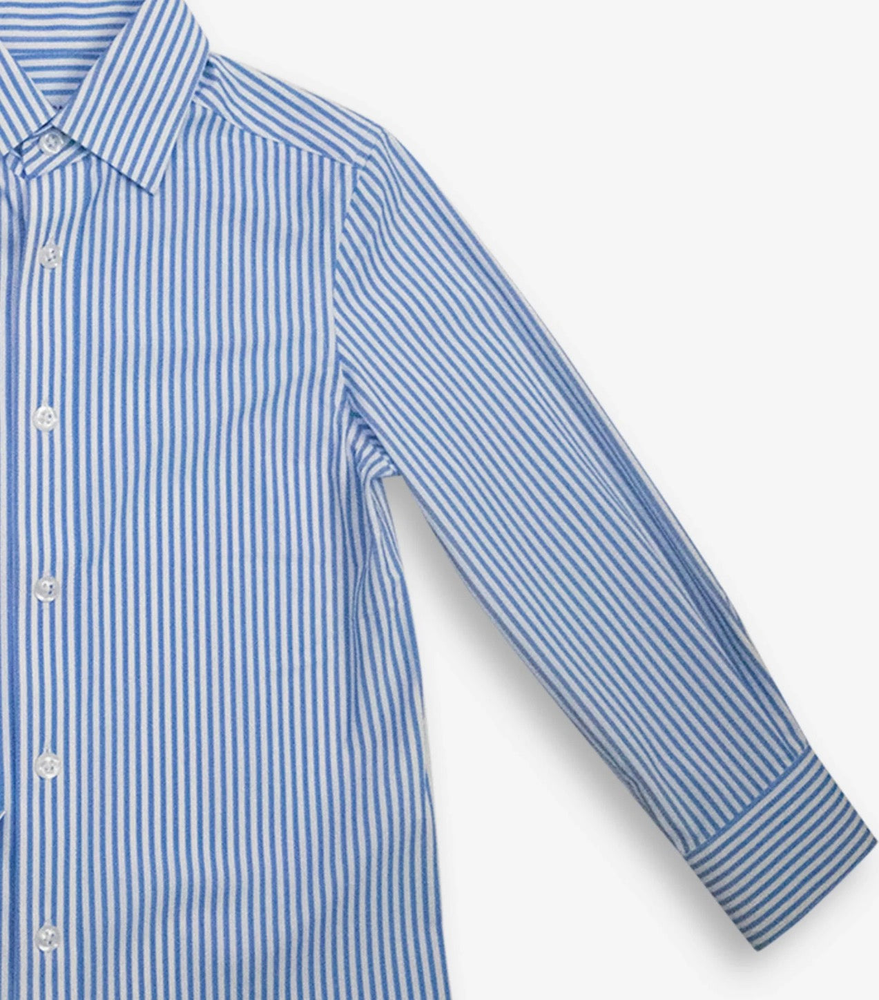 Standard Stretch Shirt-Blue Pinstripe