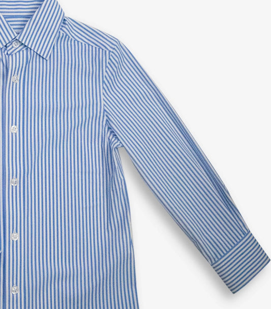 Standard Stretch Shirt-Blue Pinstripe