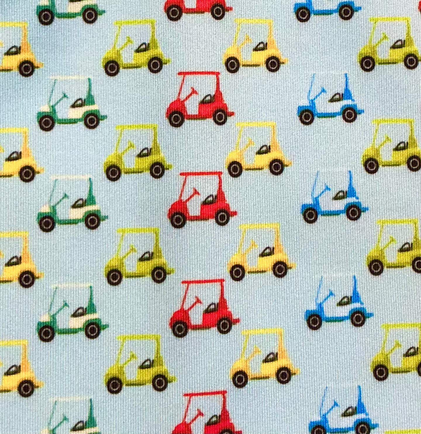 Miles-Performance Blue Golf Cart Print SS Polo