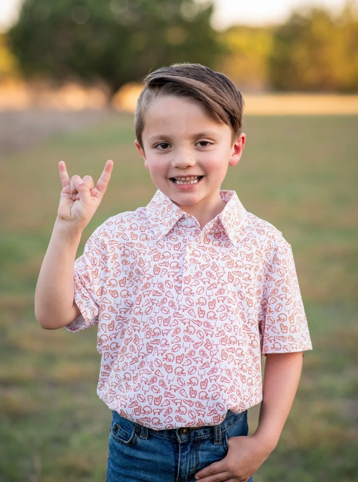 Kickoff Burnt Orange Polo SS Shirt