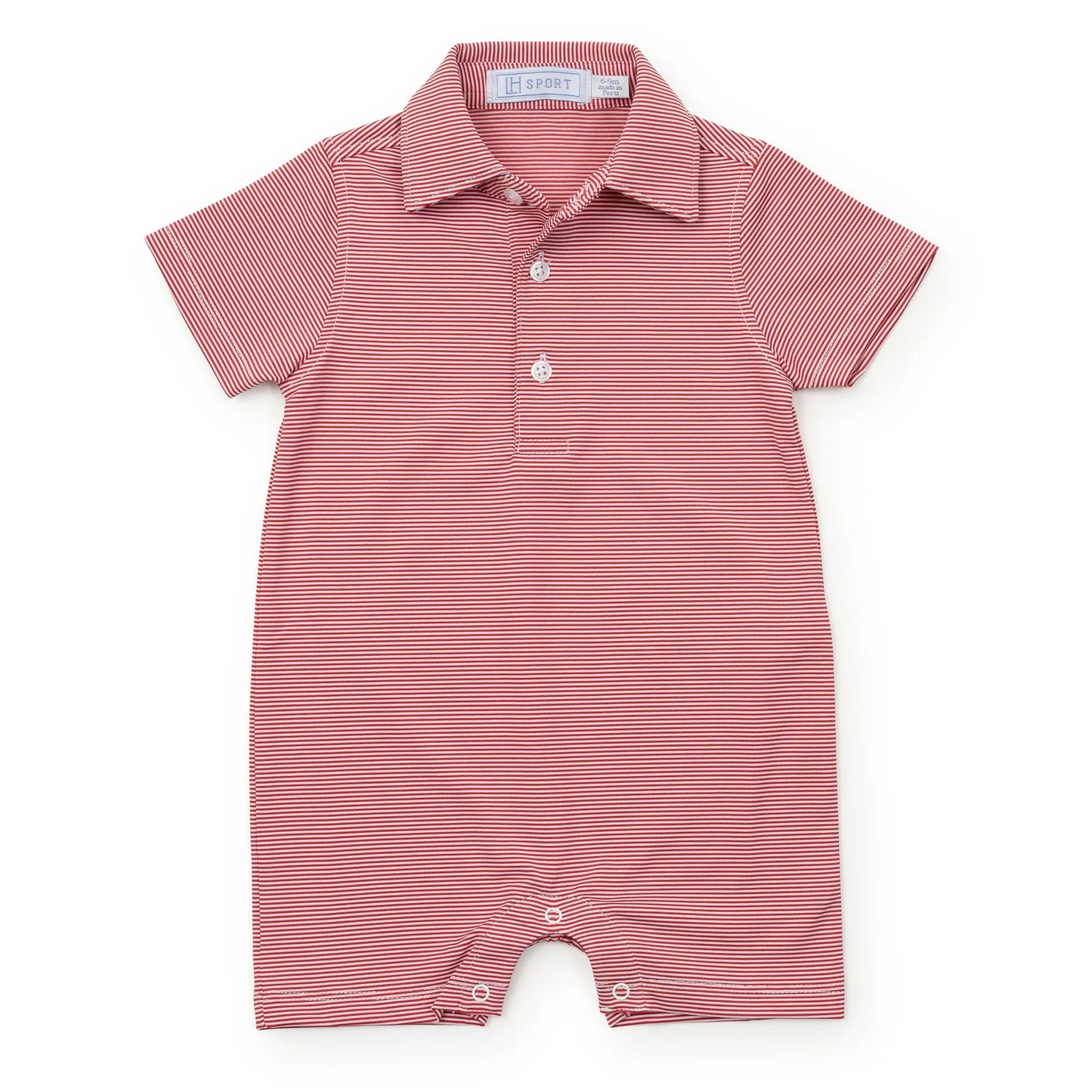 Austin Boys Performance Shortall in polo style with button front and snap stride closure