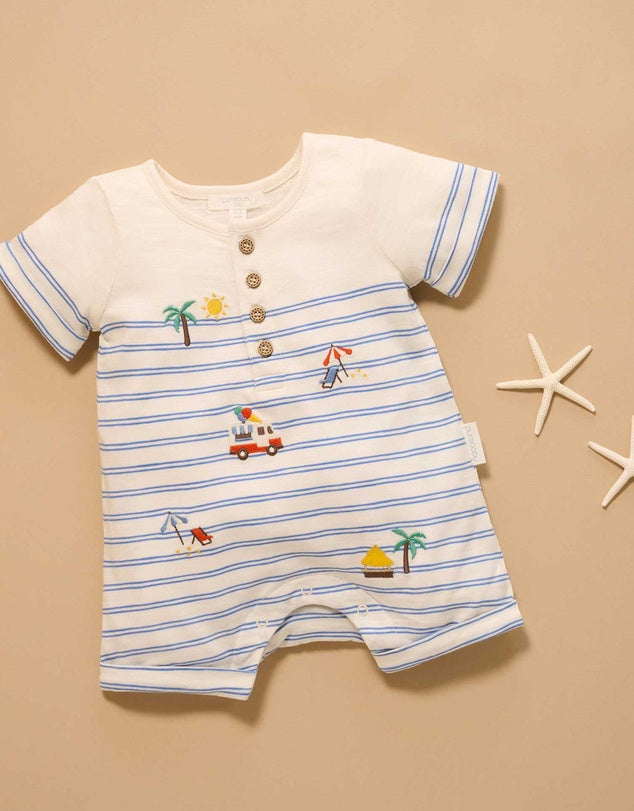 Resort Growsuit - Pacific Mini Stripe