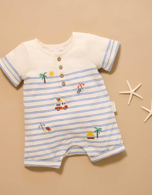 Resort Growsuit - Pacific Mini Stripe