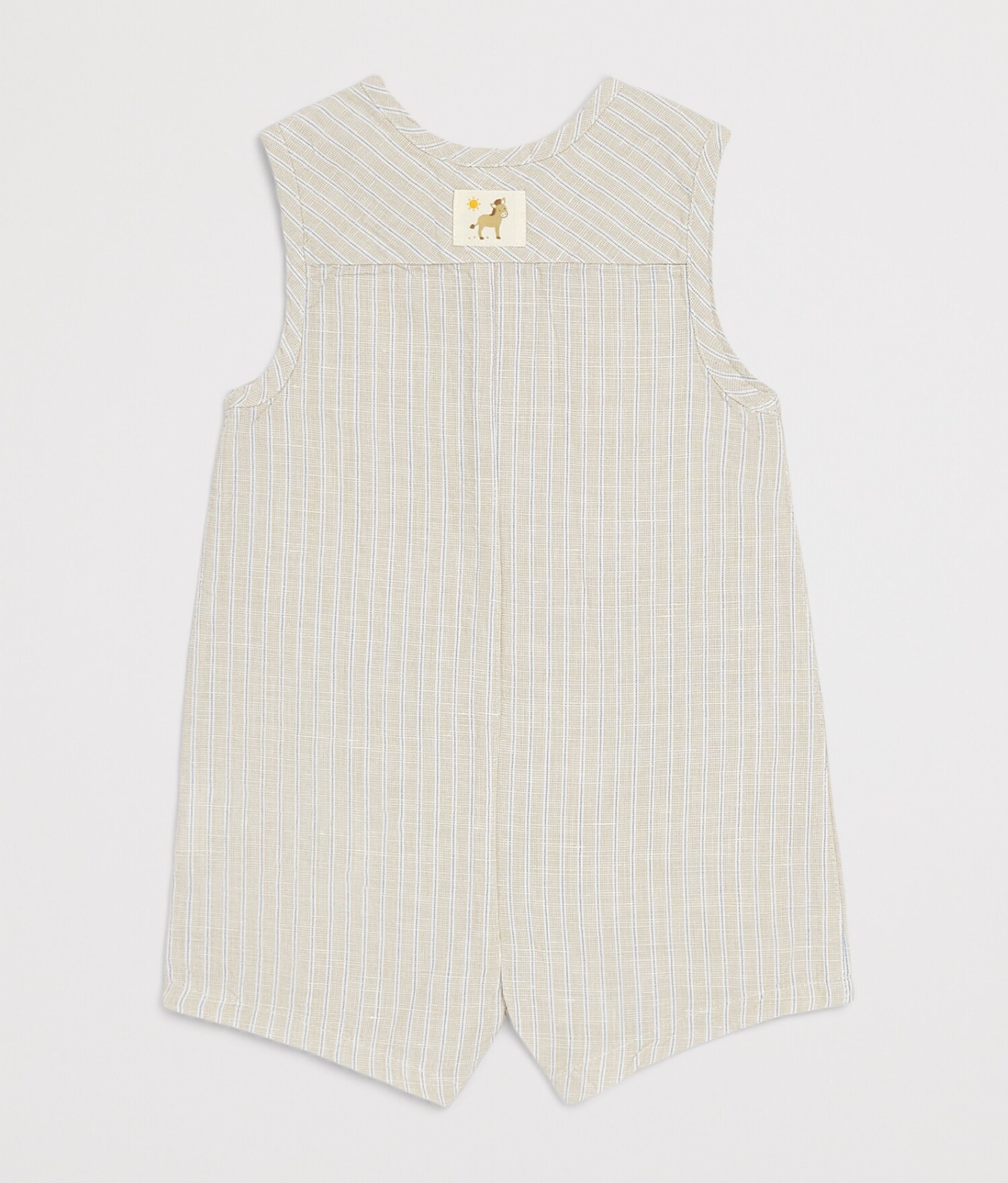 Linen Blend Romper - Taco Stripe