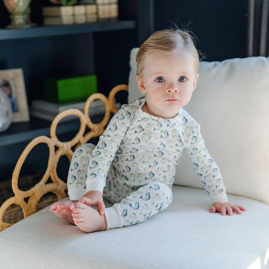 Zipper Footie - Jumping Trout
