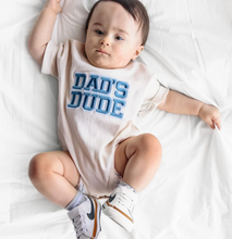 Load image into Gallery viewer, Dads Dude Embroidered Patch SS Romper