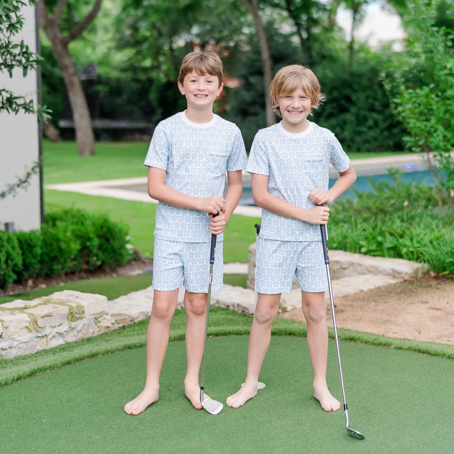 Charles Short Set - Golf Crest Blue