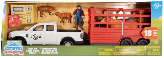 18-Piece Truck & Cattle Trailer Playset