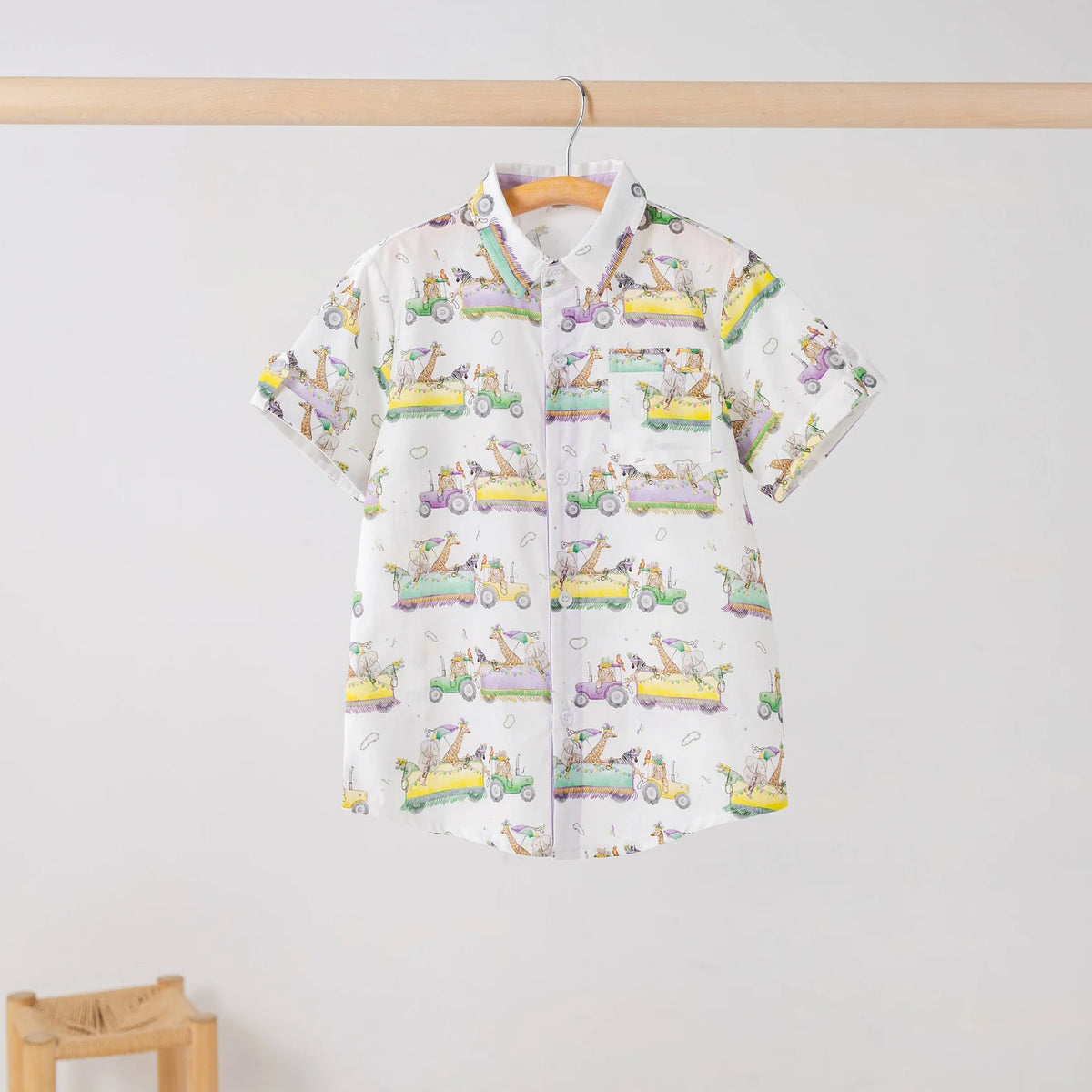 Krewe Zoo’d It! Short Sleeve Collared Shirt
