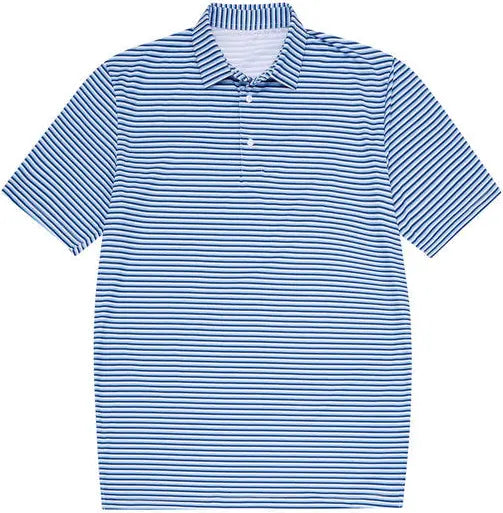 Meripex men's navy and white golf polo shirt with classic colorway and structured silhouette