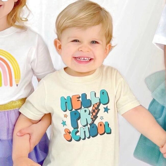 Hello Preschool! SS Natural T-Shirt-Sweet Wink