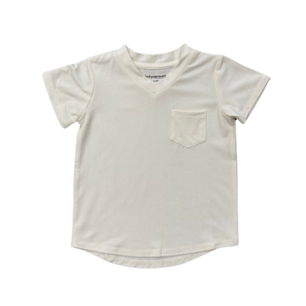 V-Neck Pocket Tee-Baby Sprouts