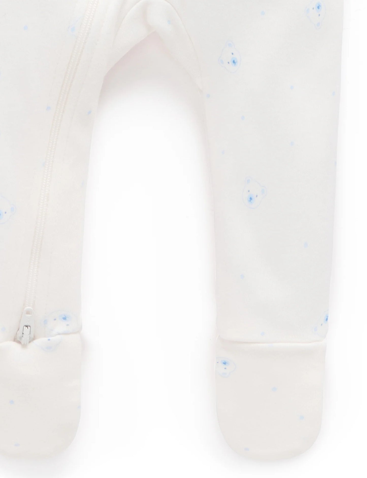 2 Pack Zip Growsuit Pale Blue BEAR