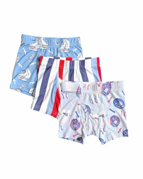 Lev Baby Home Run Boy's Briefs three-pack set in neutral tones