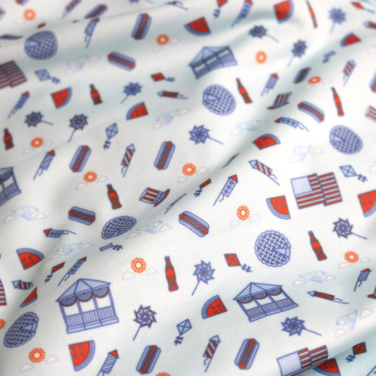 Men’s Stars & Stripes Polo SS Shirt-Blue Quail
