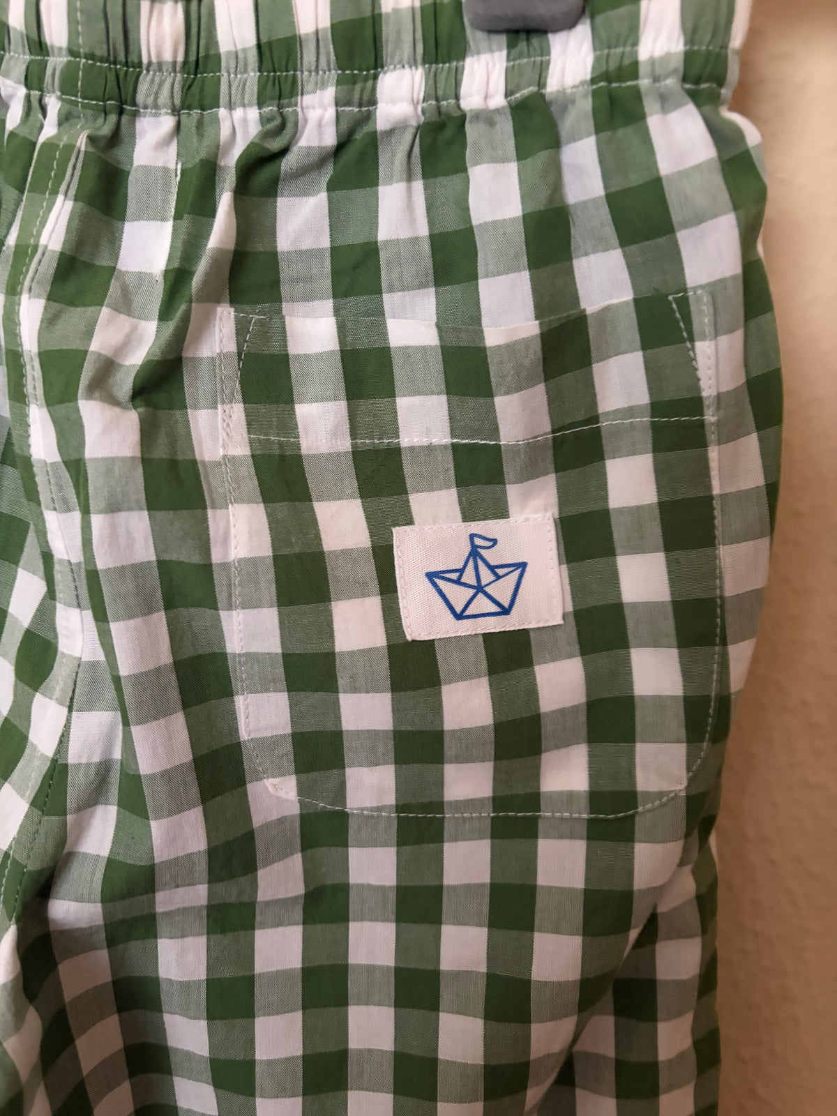 BENNETT PANT - GREEN GINGHAM