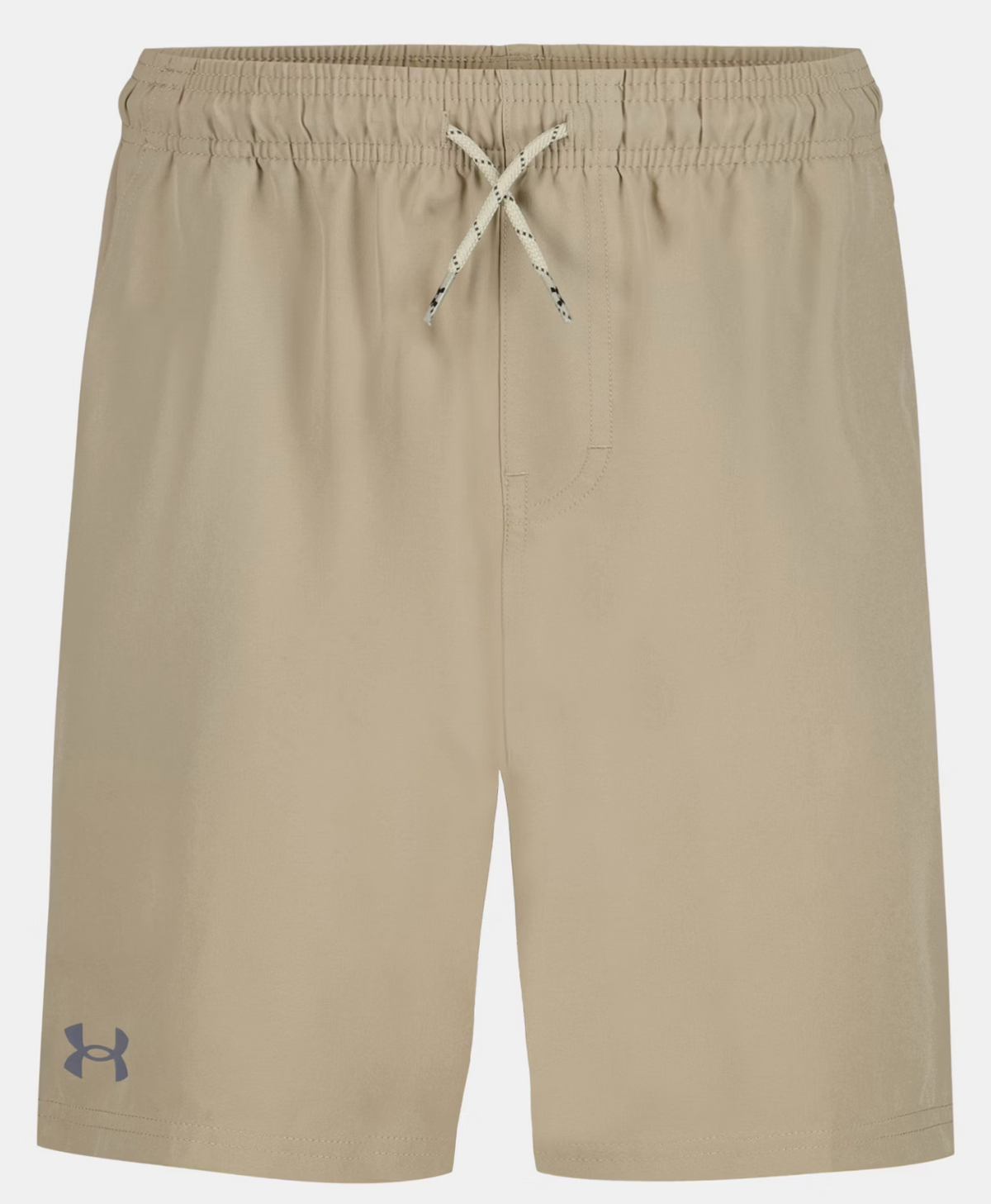 Under Armour Stretch Boys' Shorts in neutral City Khaki with 4-way stretch and UPF 50+ protection