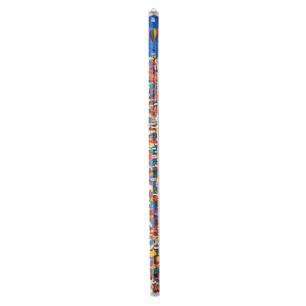 Plus Plus Super Tube 500PC - Basic, Glow-in-the-Dark, or Neon