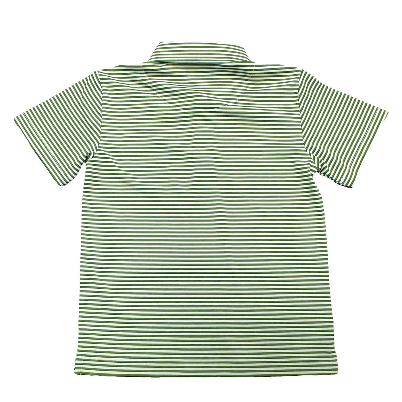 Saltwater Boys - Inshore Boys Performance Polo Green Stripe