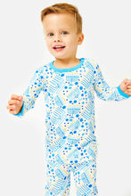 Load image into Gallery viewer, Clover Baby & Kids - Long Sleeve Pajama Set - Hanukkah Menorahs