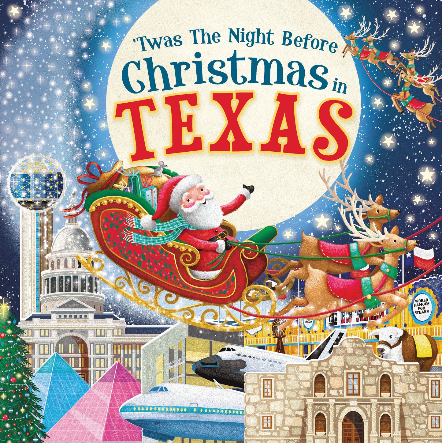 'Twas the Night Before Christmas in Texas hardcover picture book by Sourcebooks