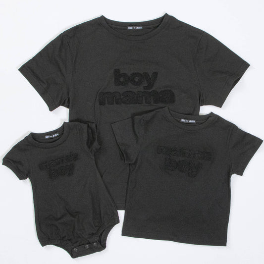 Chenille Cotton Onesie Baby - Mama's Boy: 12-18M