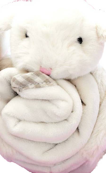 Bunny Baby Plush Soft Toy Soother Comforter Cream 29x29cm