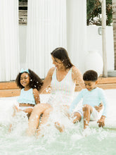 Load image into Gallery viewer, RuggedButts - Boys Spun Sugar Long Sleeve Logo Rash Guard Blue