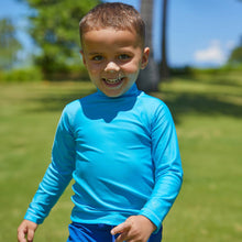 Load image into Gallery viewer, UV Skinz - Kid's Long Sleeve Sun & Swim Shirt: Ocean Blue