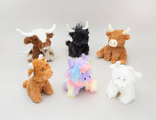 Load image into Gallery viewer, Jomanda Soft Toys & Accessories - Texas Longhorn Highland Cream Brown Mini Soft Toy Cow 11cm