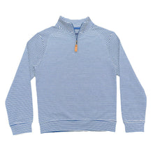 Load image into Gallery viewer, LV Saltwater Boys Company - Boys Collins Quarter Zip- Blue Stripe
