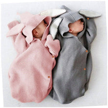 Load image into Gallery viewer, Annie & Charles - Annie & Charles® knitted sleeping bag: White/grey