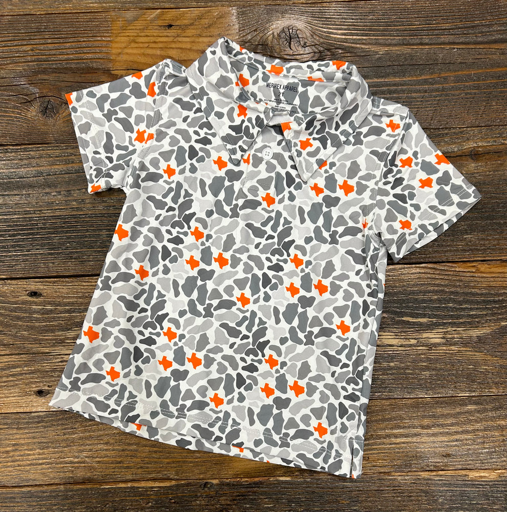 TX Camo Orange Polo