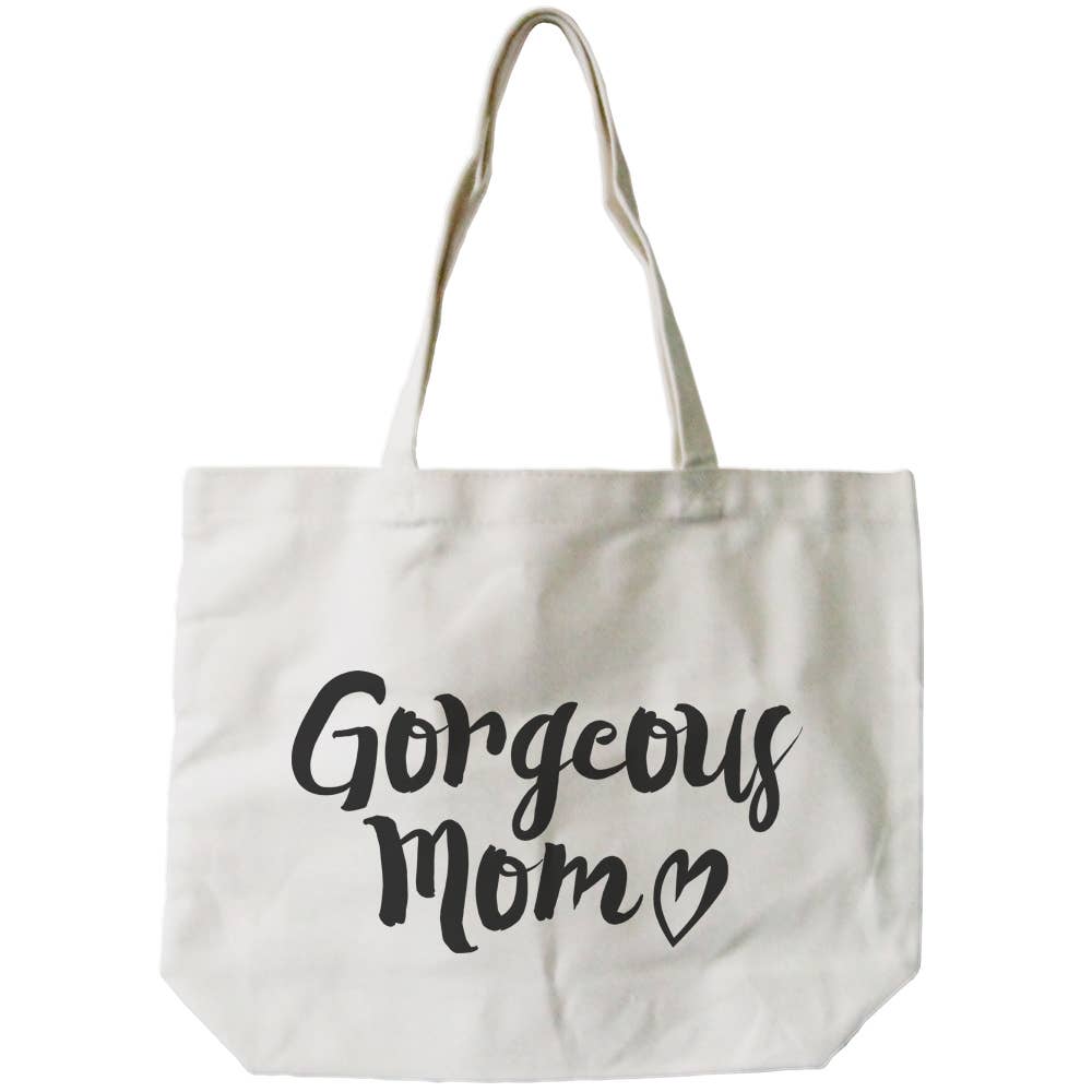 Gorgeous Mom Jumbo Canvas Bag in natural 100% cotton by 365 In Love with reinforced handles