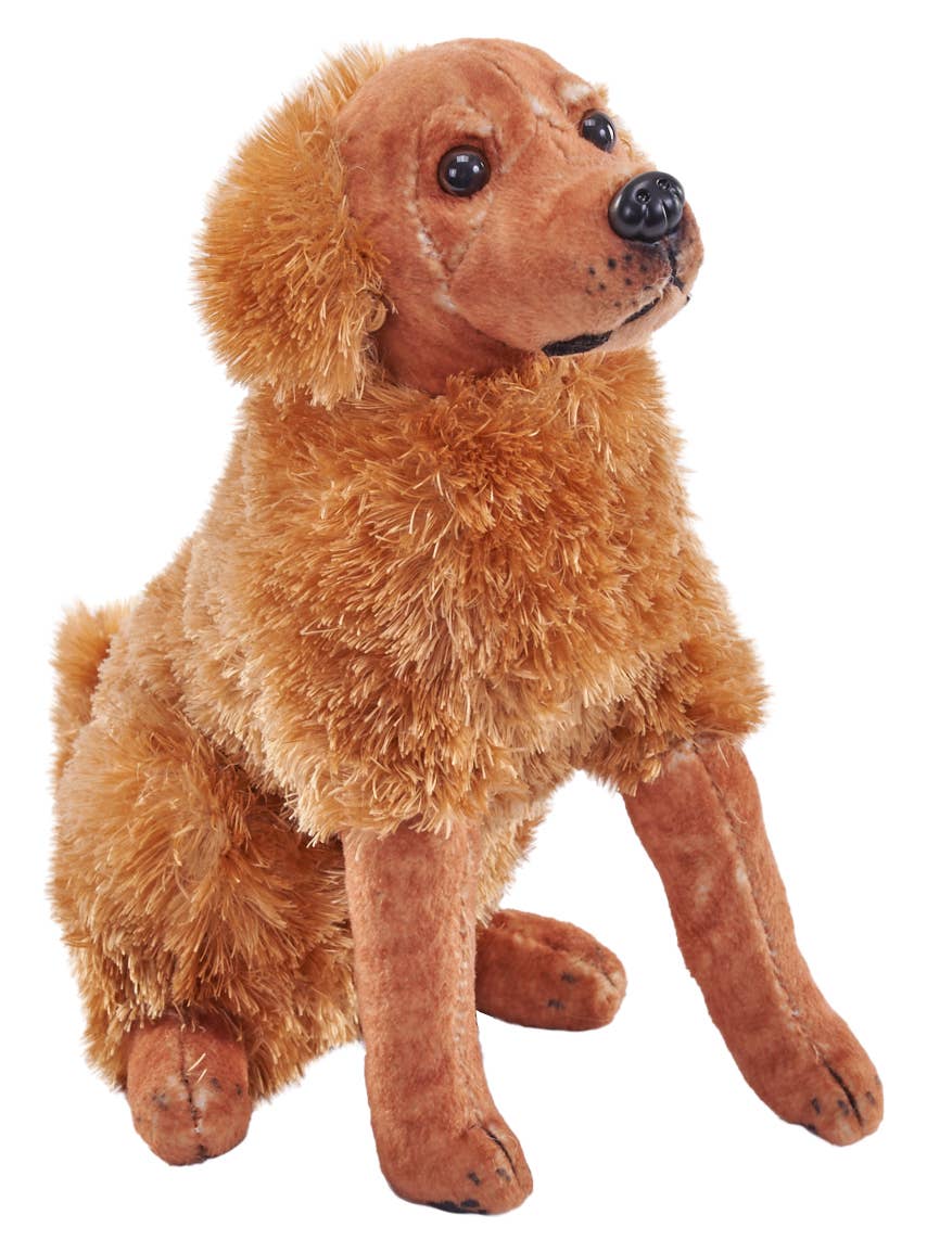 Rescue Golden Retriever plush with realistic sublimation-printed coat detail and sound chip