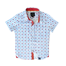 Load image into Gallery viewer, Anchors Aweigh Button-Up Short Sleeve Shirt