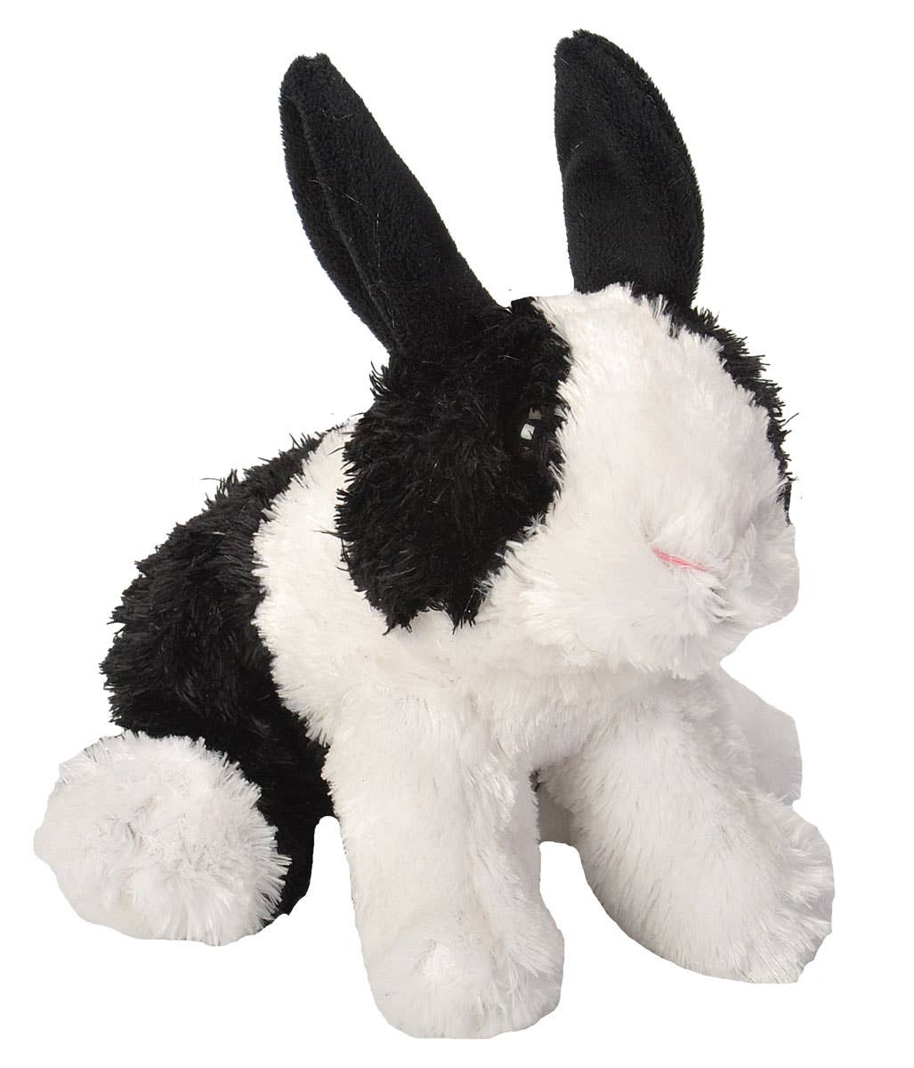 Hug'Ems Dutch Bunny, 7-inch realistic plush stuffed animal in soft neutral tones