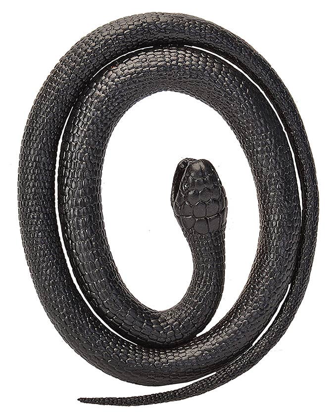 46-inch Black Mamba rubber snake toy by Wild Republic, detailed reptile replica