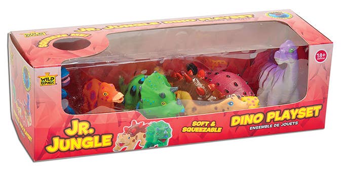 Wild Republic Box Junior Jungle Dinosaur 4-inch figure, safety-tested activity toy