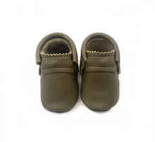 Load image into Gallery viewer, MishMoccs Olive Leather