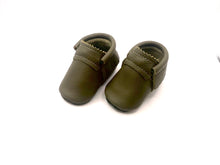 Load image into Gallery viewer, MishMoccs Olive Leather