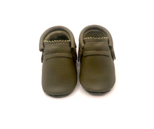 Load image into Gallery viewer, MishMoccs Olive Leather