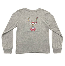 Load image into Gallery viewer, Saltwater Boys Company - Boys Christmas Ornament Deer Graphic Tee LS Grey
