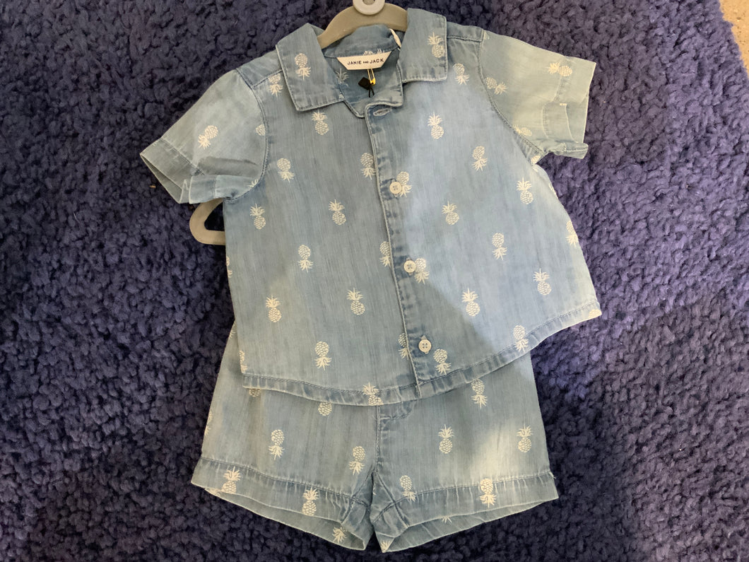 Blue Pineapple Cabana Set