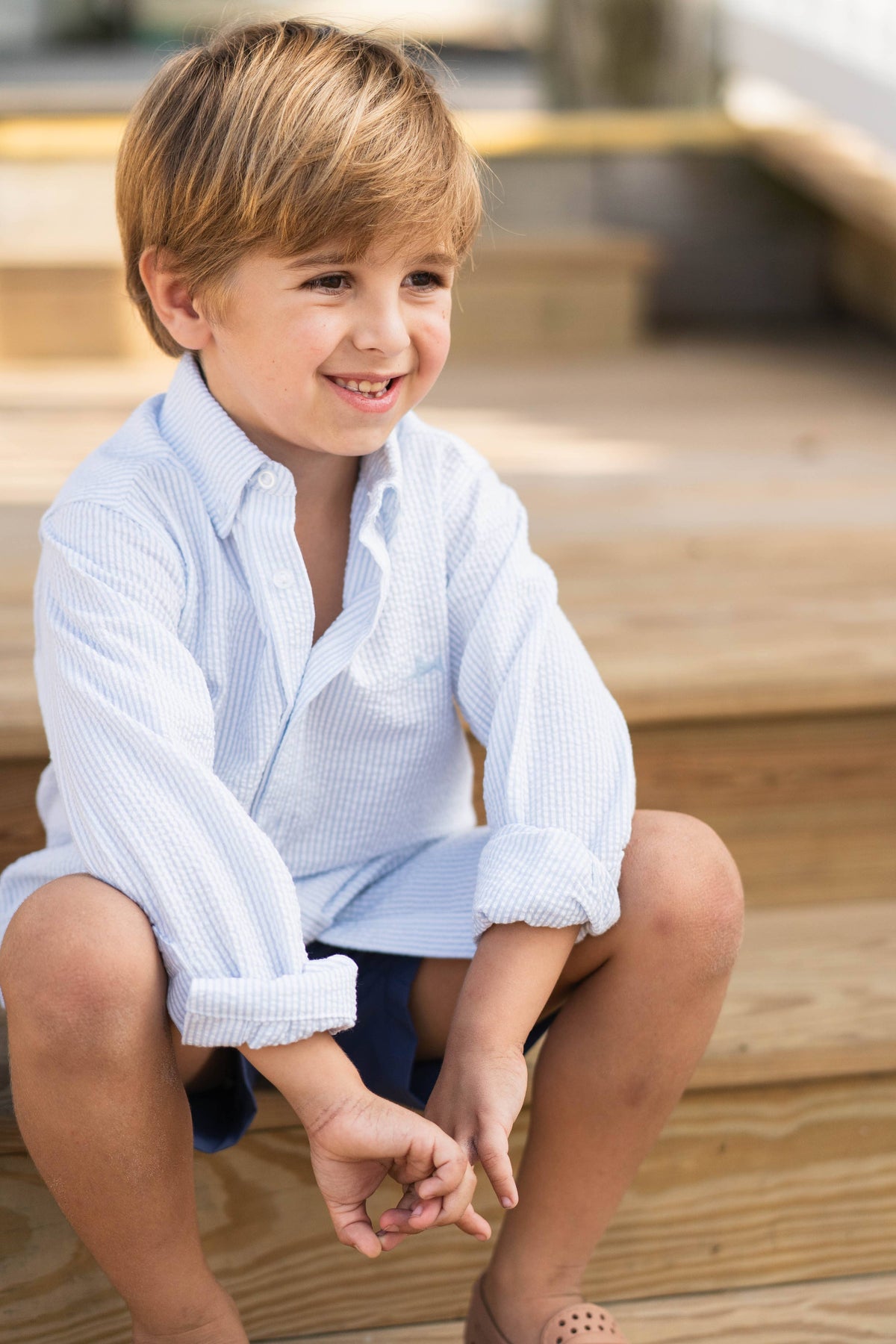 Carter Oxford Shirt - Seaside White Plaid