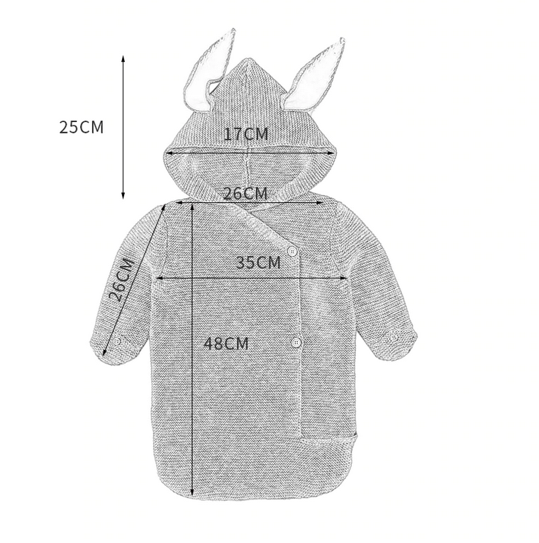 Annie & Charles® knitted sleeping bag: Grey