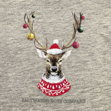 Load image into Gallery viewer, Saltwater Boys Company - Boys Christmas Ornament Deer Graphic Tee LS Grey

