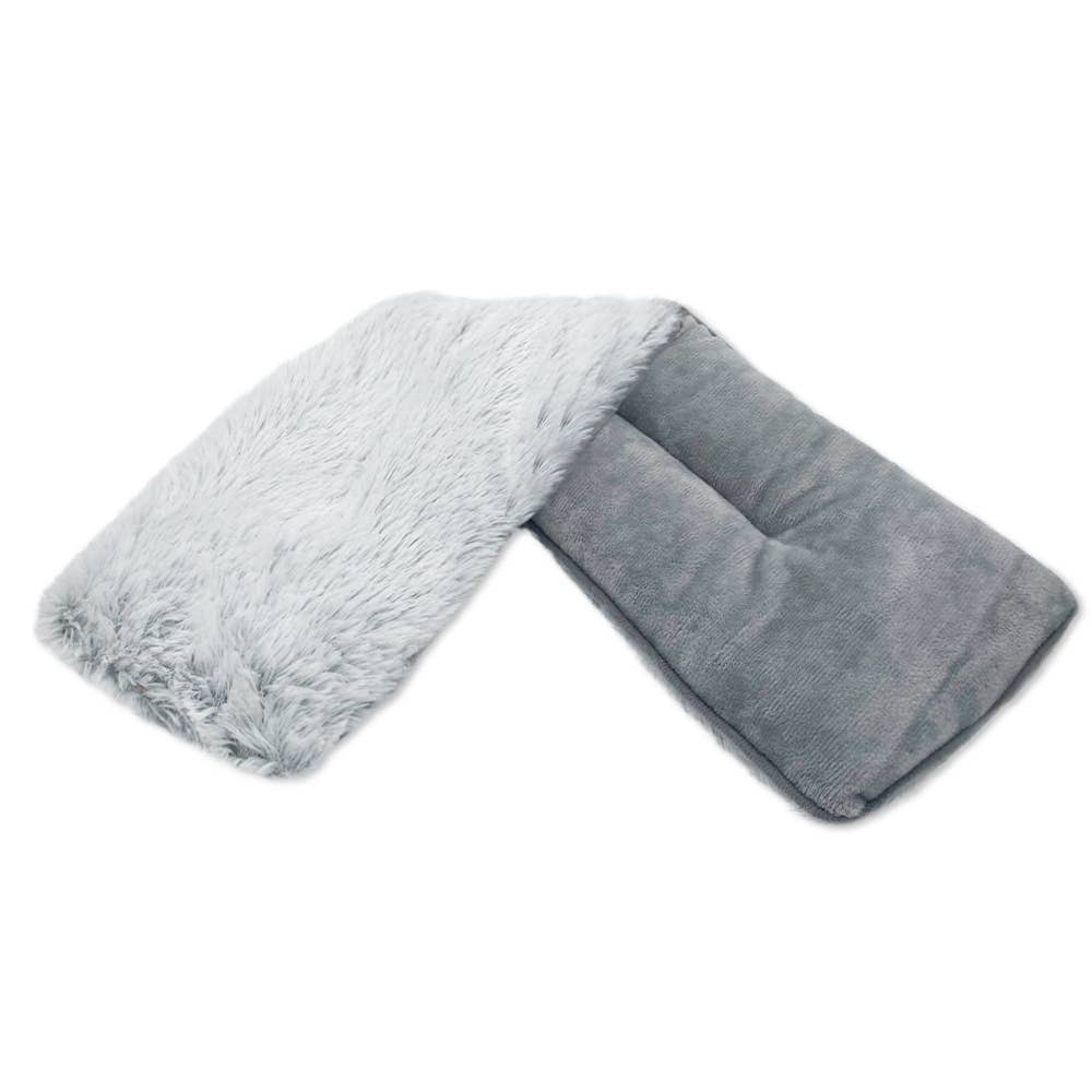 Gray Marshmallow Neck Wrap by Warmies, microwavable lavender-scented comfort wrap